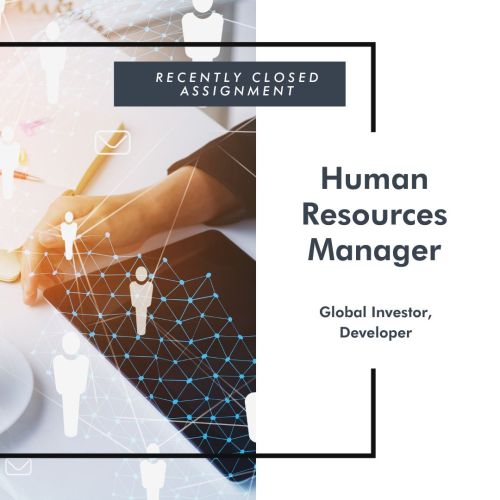 Human Resources Manager - Global Investor, Developer